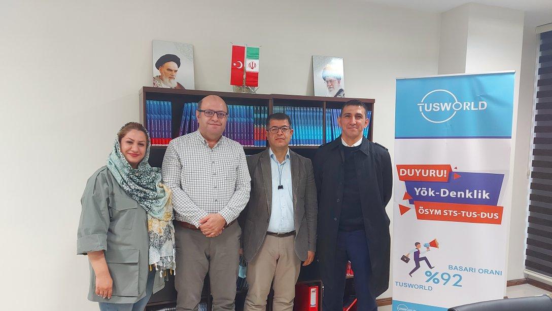 Eğitim Müşavirimiz, Ticaret Müşaviri Sayın Abdullah Oskay ile Birlikte TUSWORLD Eğitim Şirketinin Tahran'daki Şubesini Ziyaret Etti.